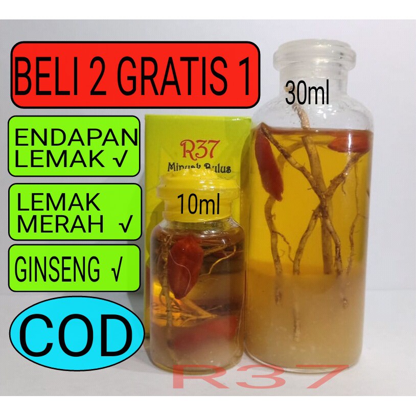 MINYAK BULUS GINSENG MERAH PAPUA R37 30ml ORI ASLI ORIGINAL PEMBESAR PAYUDARA