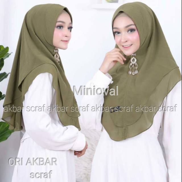 Hijab khimar minioval by akbar ori termurah