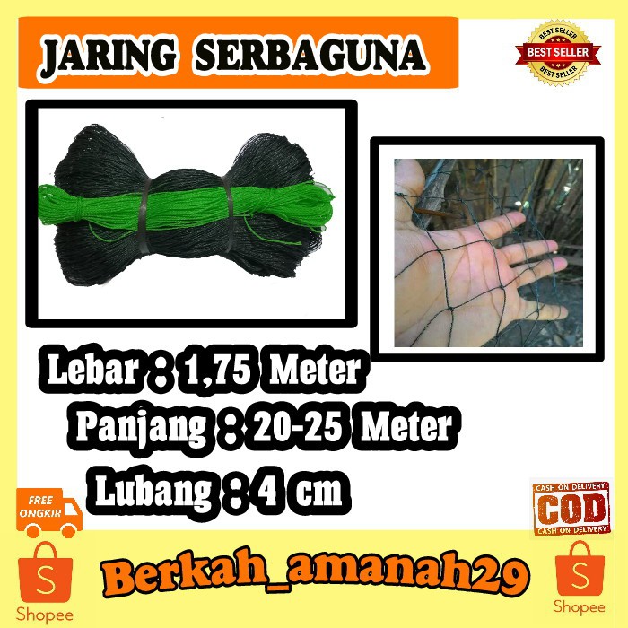 Jaring Ayam 1.7 Meter  (Panjang 20-25 Meter) | Jaring Pagar Ayam | Jaring Kandang | Jaring Serbaguna
