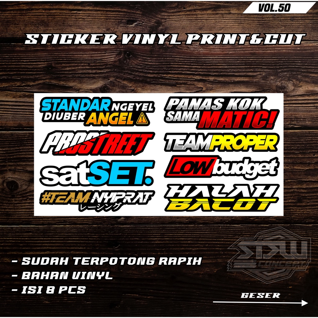 Sticker Print cut Stiker racing Pack stiker Motor