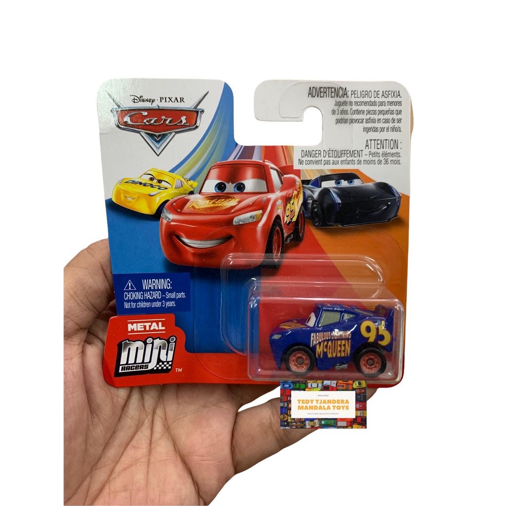 Disney Pixar Cars Mini Racers Fabulous Lightning McQueen - 4 cm