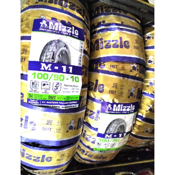 ban tubles mizzle m11 100/90 ring 10 free pentil 100% original