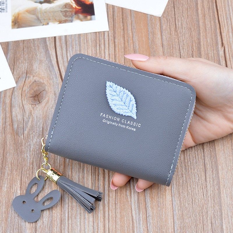 Medan Termurah KD40 Korean style Dompet  mini Cantik daun import dompet wanita