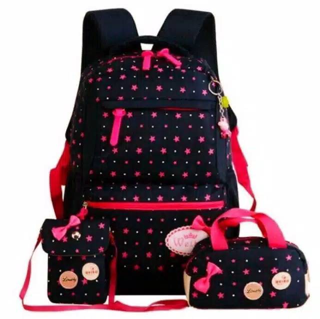 RAJA( COD ) Tas Ransel BINTANG TABUR 3in1 Warna Toska Ala Korea