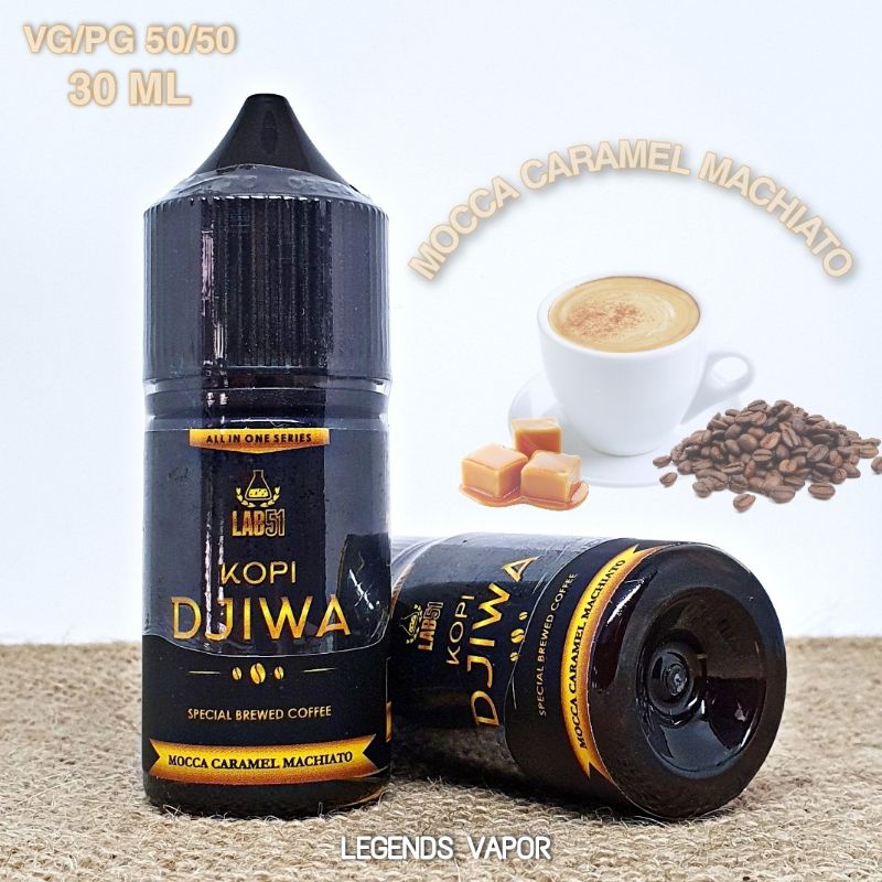 SALT NIC - LIQUID KOPI DJIWA Mocca Caramel Machiato 30ML 9MG AUTHENTIC