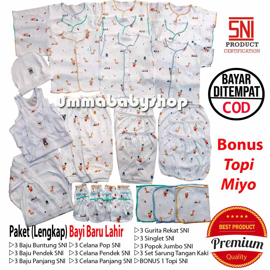 Paket Perlengkapan Bayi Baru Lahir Celana Baju Kado Setelan Baju Bayi Celana Bayi Baru Lahir Newborn Baby Gift Set Perempuan Laki