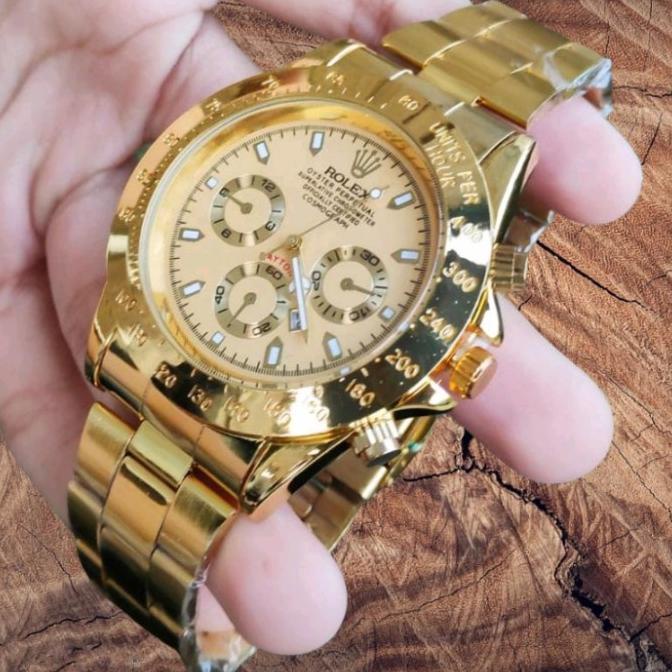 Jam tangan rolex daytona gold AA+ Termurah