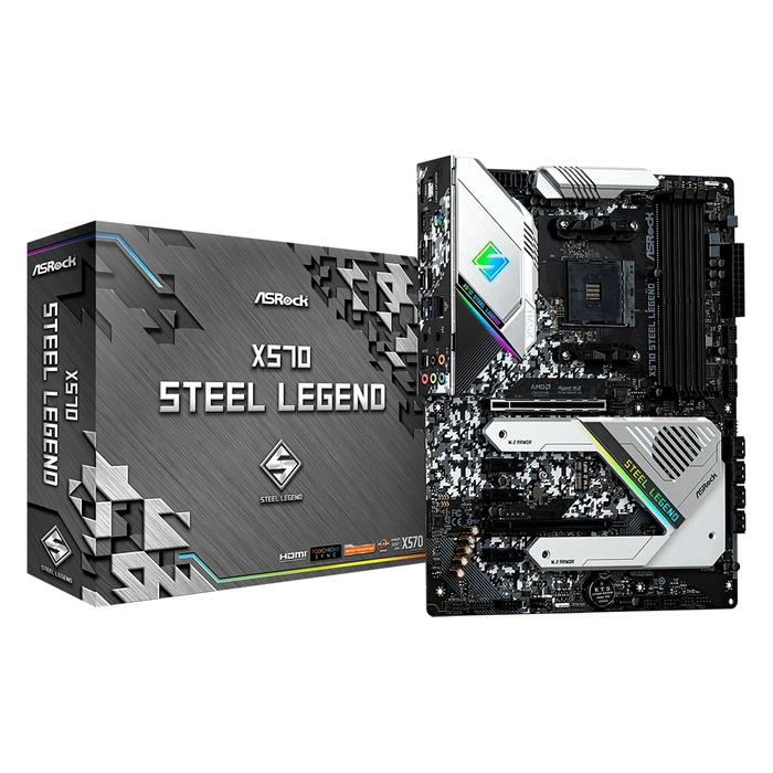 ASRock X570 Steel Legend (AM4, AMD Premium X570, DDR4, USB3.2, SATA3)