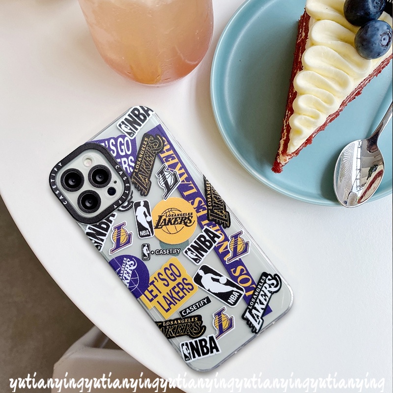 Soft Case Tpu Motif NBA Lakers Untuk IPhone 7 8 Plus 6 6s Plus 11 13 12 Pro Max XR X XS Max SE 2020