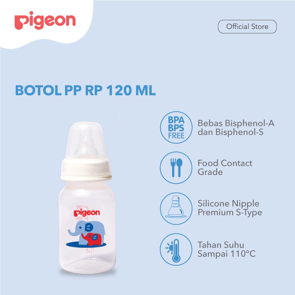 Botol Susu Bayi PIGEON Botol Susu PP RP 120ml Gajah