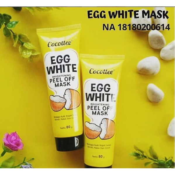 `ღ´ PHINKL `ღ´ Masker Cocote egg white Peel Off masker putih telur bahan organik tarik