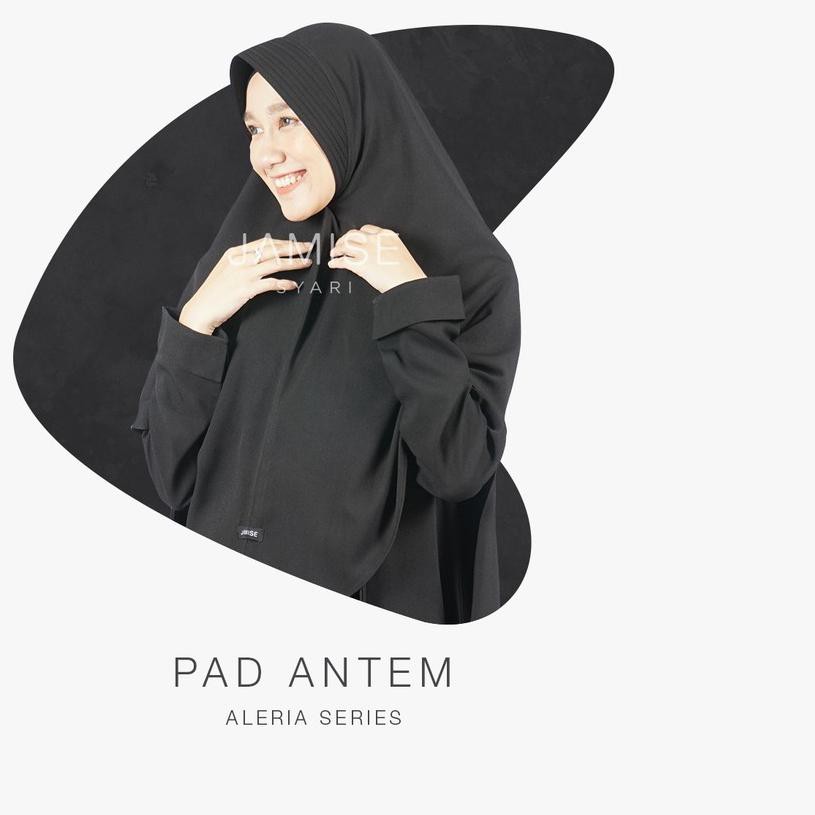 ➽ Set Gamis+Khimar Syari | Aleria Series - Black | Jamise ♖
