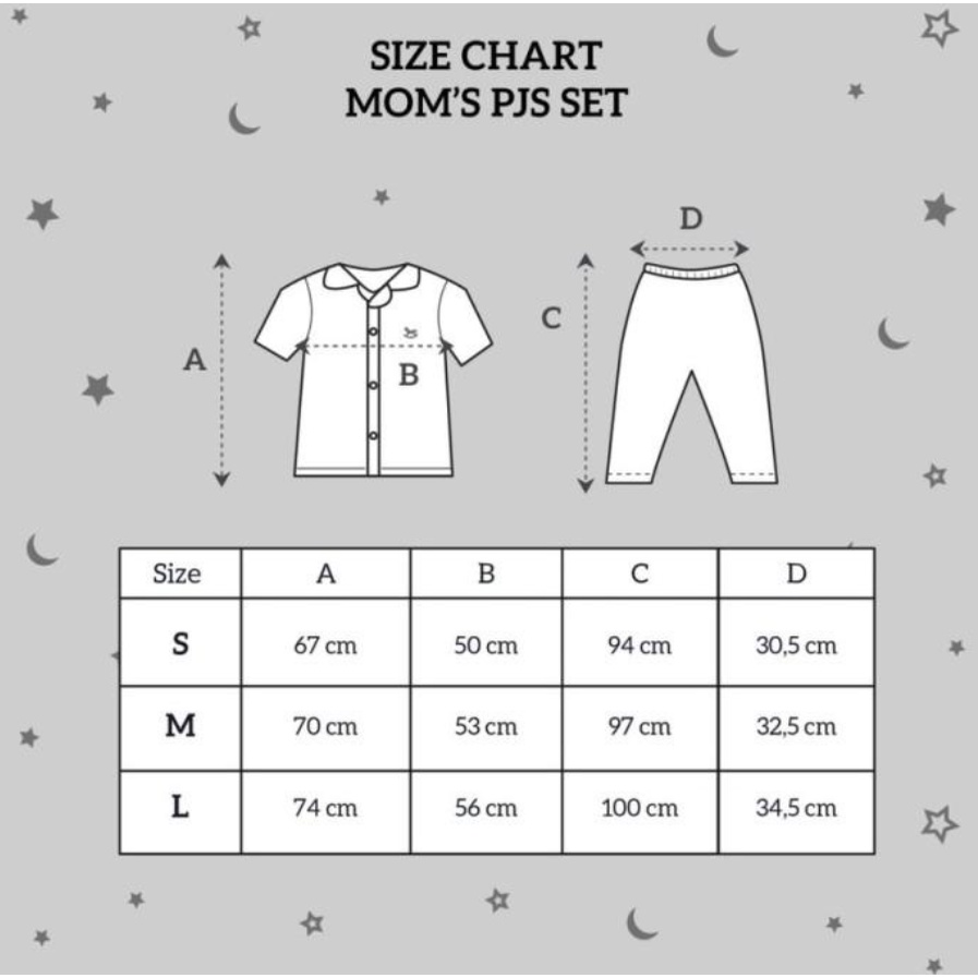 Little Palmerhaus - Basic MOM PJS Set Bisa Kembaran (Setelan/Piyama Pendek Panjang Wanita) V2 CBKS