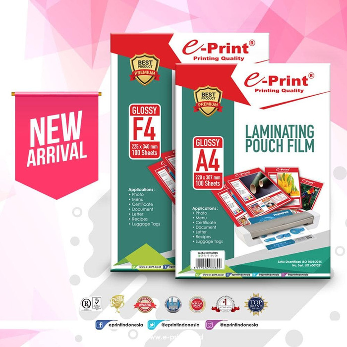 

Tygse70 Plastik Laminating Folio Film Pouch E-Print Isi 100 Lbr As71S0D