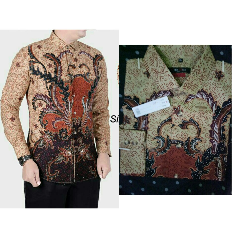 Kemeja Batik Pria Slim Fit Lengan Panjang Luigibatani Baju Batik Pria Slim Fit Katun Lbl704