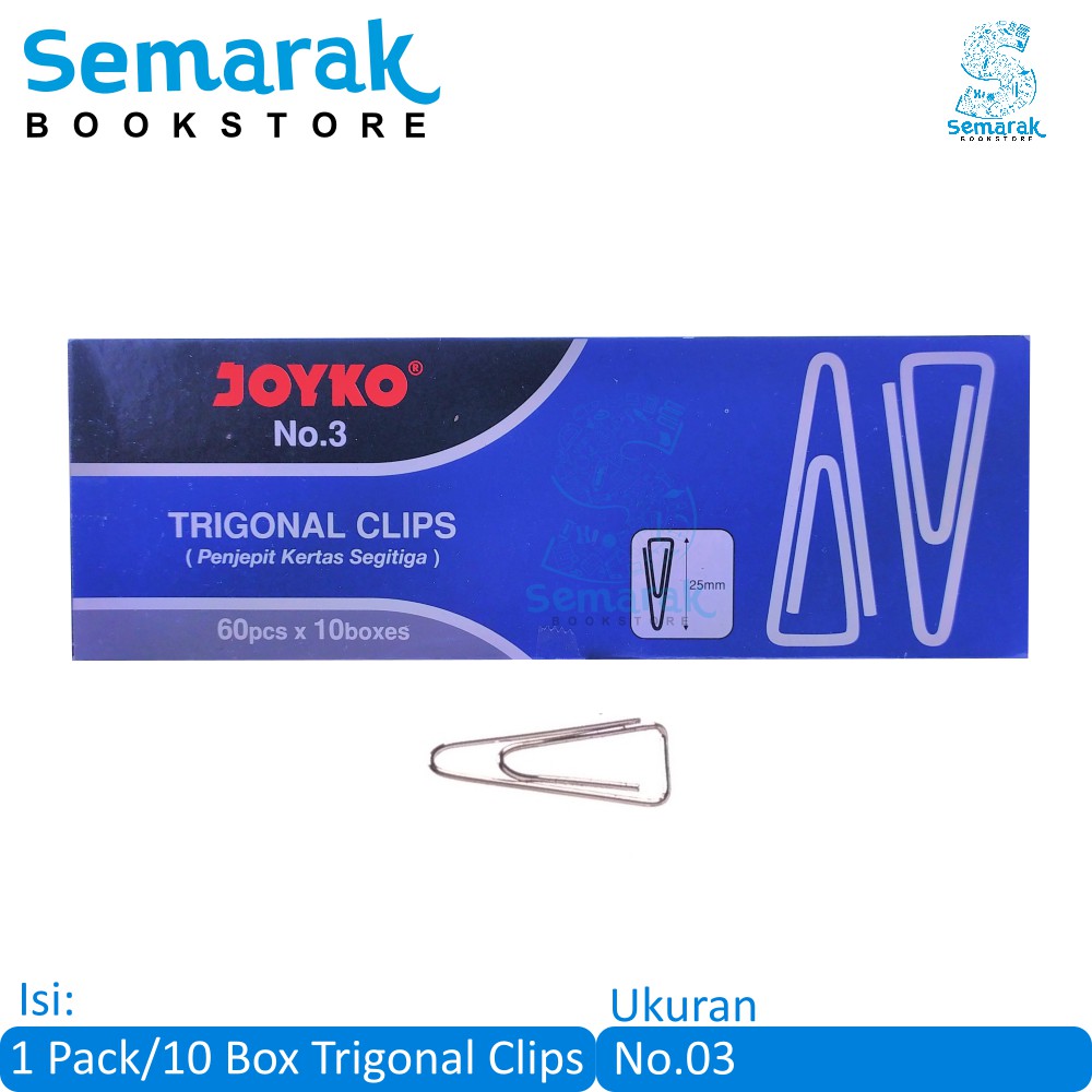 

Joyko Trigonal Paper Clip No.3 [1 Pack/10 Box]