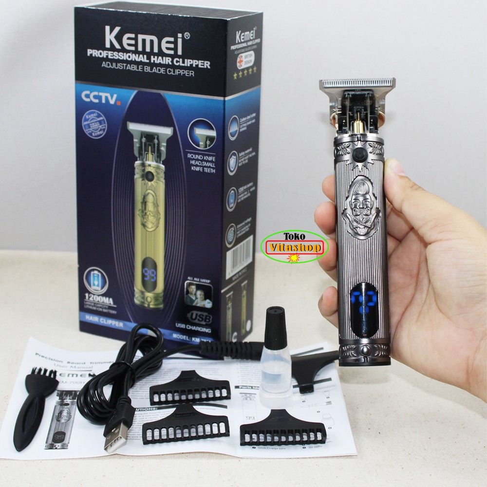 Kemei KM-700H Alat Cukur Rambut Hair Clipper Potong dan Pangkas Rambut Profesional