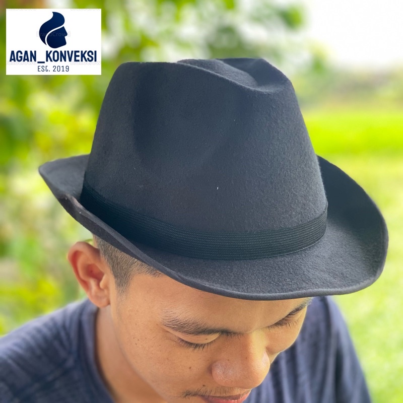 TOPI LAKEN FEDORA PRIA / WANITA Model Koboi All Size M L XL XXL