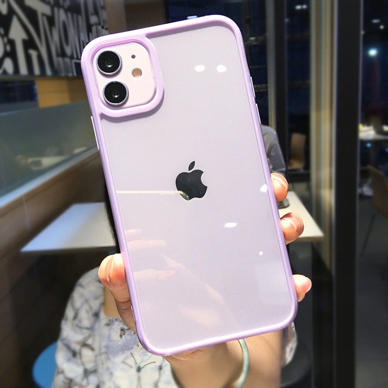 IPHONE Case case case Bahan Akrilik Warna Permen Untuk Iphone12 11 13 14 Pro max Plus X XS max XR 87 Plus case cover