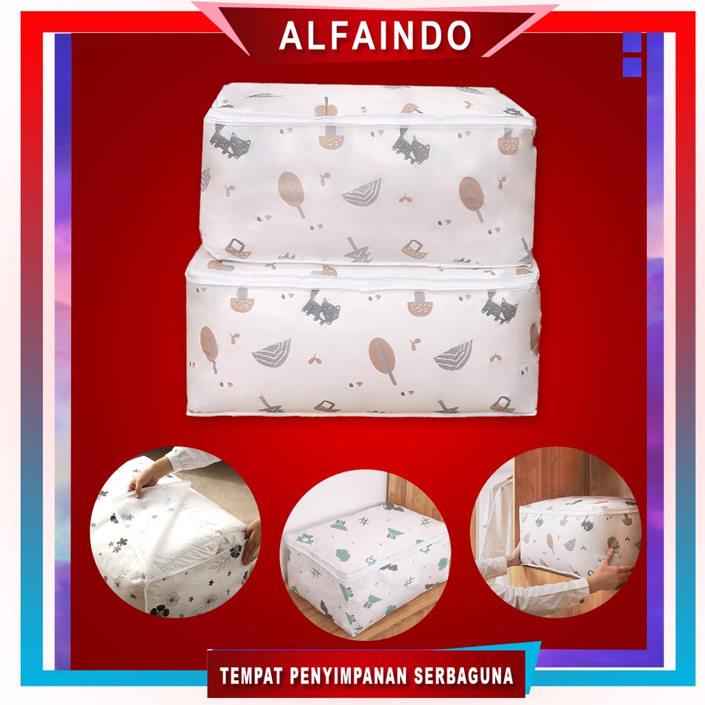 Alfaindo Tempat Penyimpanan Serbaguna Pakaian Selimut Storage Bag - TP011