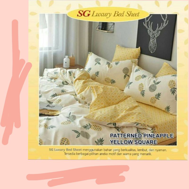 SPREI KATUN MOTIF SG LUXURY|•|SPREI ANTI GESER