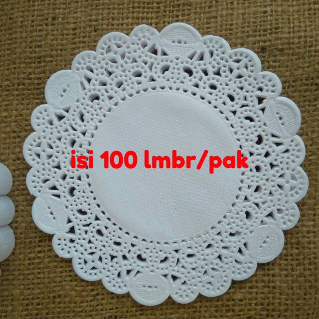 

DL2 Sampul undangan Kertas doilley alas tart alas toples kue kering 4,5inc bahan craft