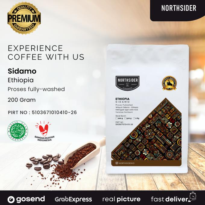 

[ COD ] BIJI KOPI ARABICA ETHIOPIA SIDAMO WASHED - 200GR NORTHSIDER COFFEE EKSLUSIF Kode 1434