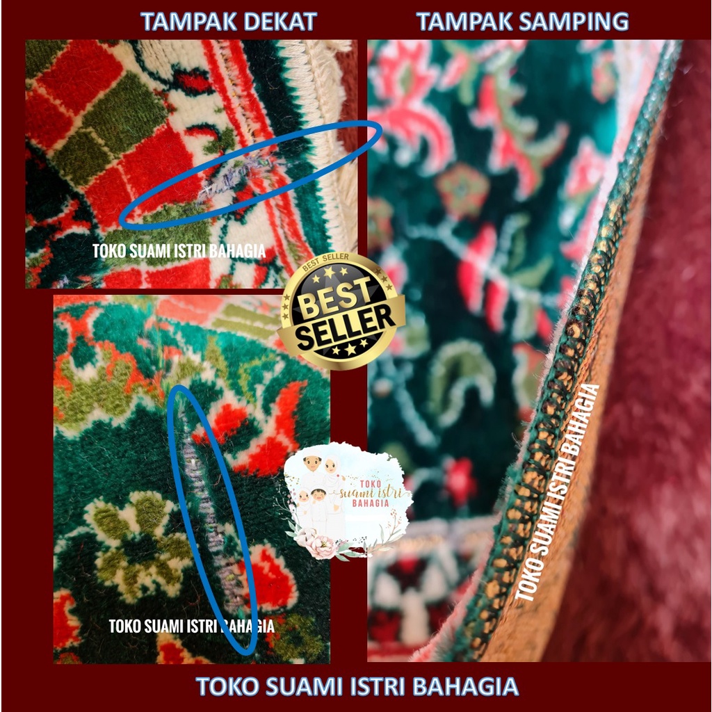 Sajadah Platinum 12 mm milimeter / 210 Gram Grade B 35x60 Cm Super Tebal Arbain Rawdah Yakar Karpet