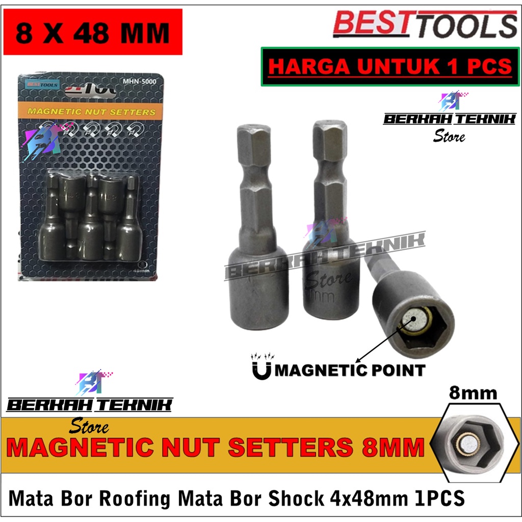Mata Baut Roofing Mata Bor Sok Obeng Baut Baja Ringan 4X48mm