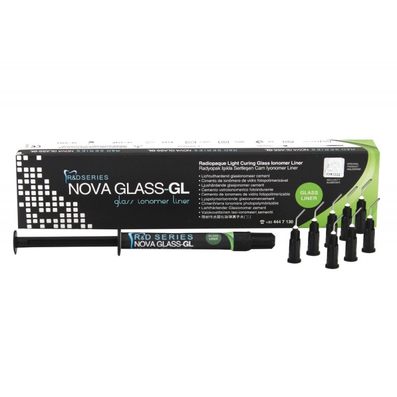 DENTAL NOVA GLASS GL / LIGHT CURE GLASS IONOMER CAVITY LINER / IONOSEAL TERLARIS