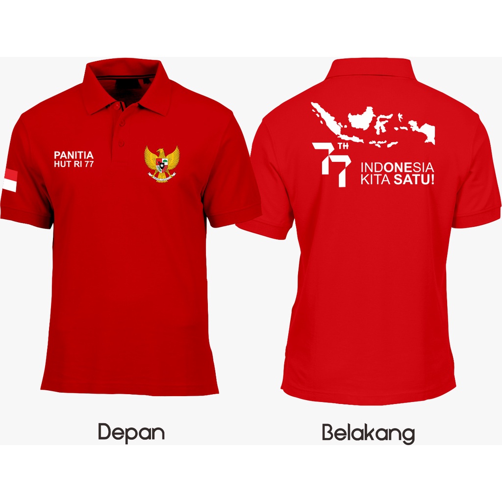 Baju Polo 17 agustus PETA Indonesia baju kerah 17 agustus indonesia merdeka