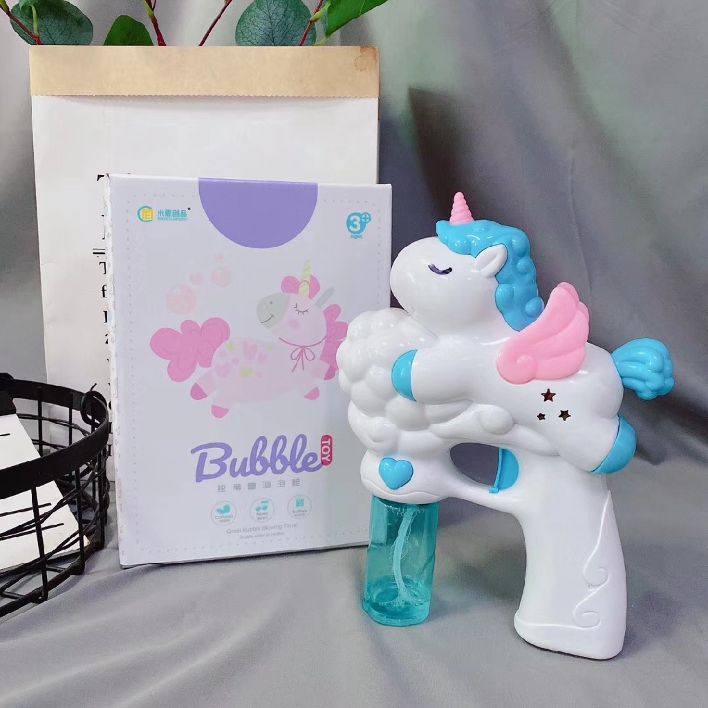 MMTOYS CM-M13 Mainan Anak Bubble Gun Pistol Gun Balon Busa Kuda / Mainan Tembak Semprot Gelembung-1