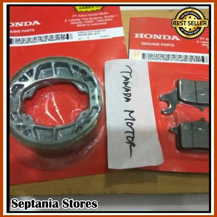 KANVAS REM SET DEPAN DAN BELAKANG HONDA BLADE OLD-BLADE NEW-REVO ABSOLUT