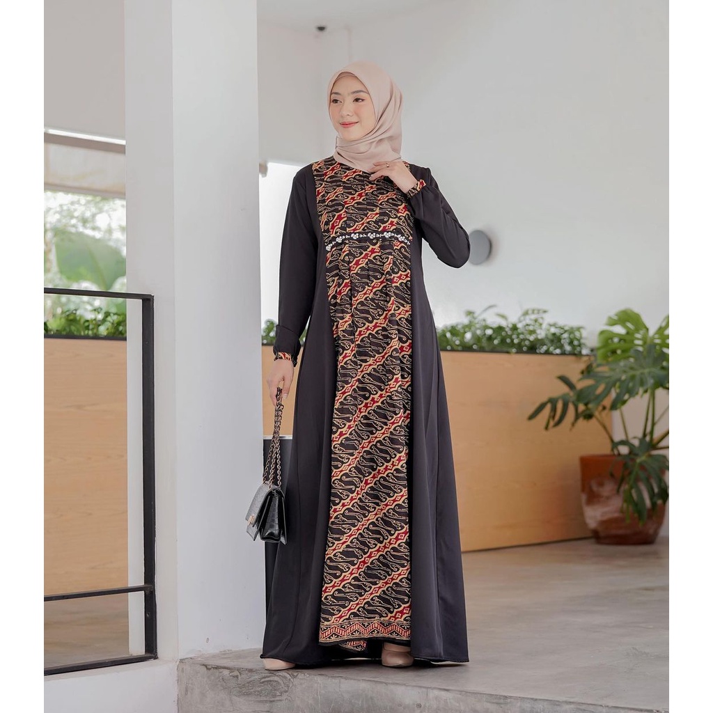 READYSTOCK FAIZA dress payet, najma abaya payet, najma batik kemeja batik bbccollection