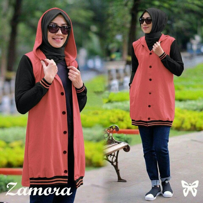Zamora Peach Outer Muslim Jaket Muslim