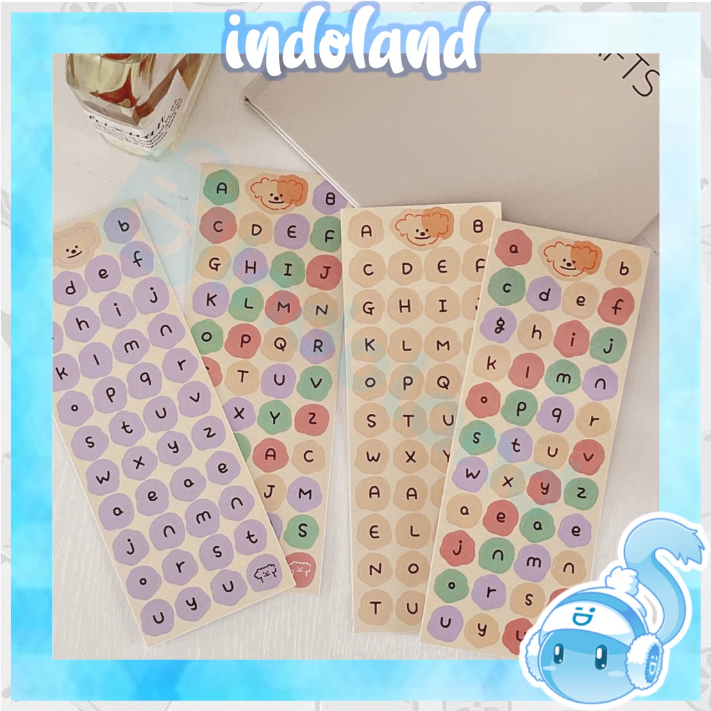 ☀INDOLAND☀ R440 1Pcs CUTE ALPHABET Sticker Deco DIY Planner BUJO Stiker Aesthetic