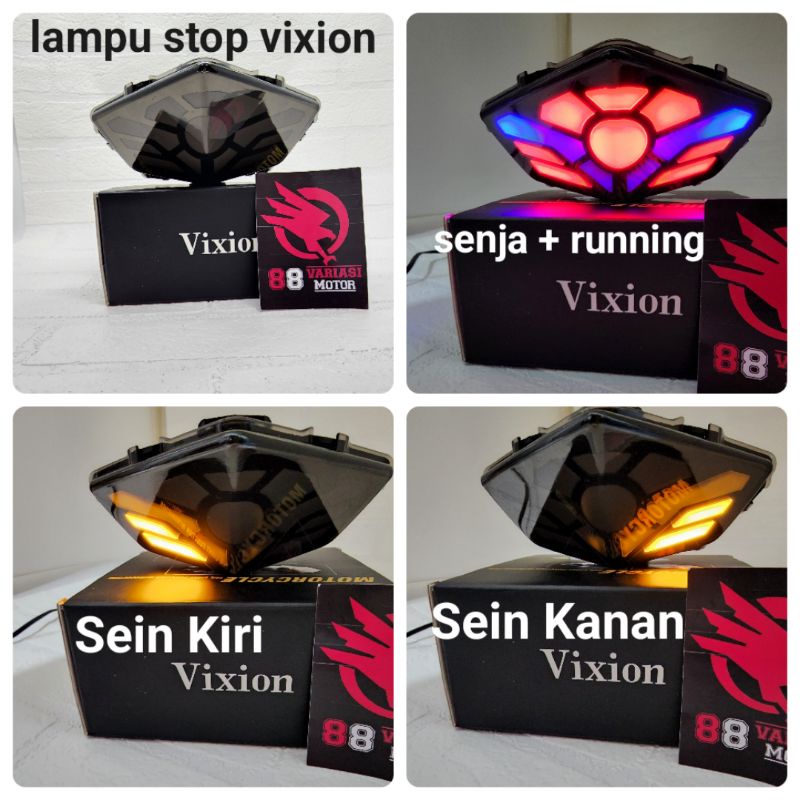 Lampu Stop Vixion New Running Plus Sein Kiri Kanan - Stop lamp Vixion Variasi