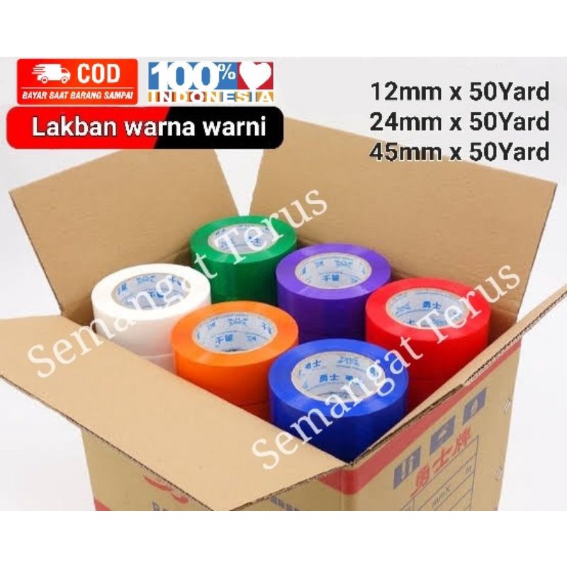 

MEREK YOU LIAN ASLI 45*50Y ISOLASI WARNA-WARNI Perekat Murah Super Kuat LAKBAN