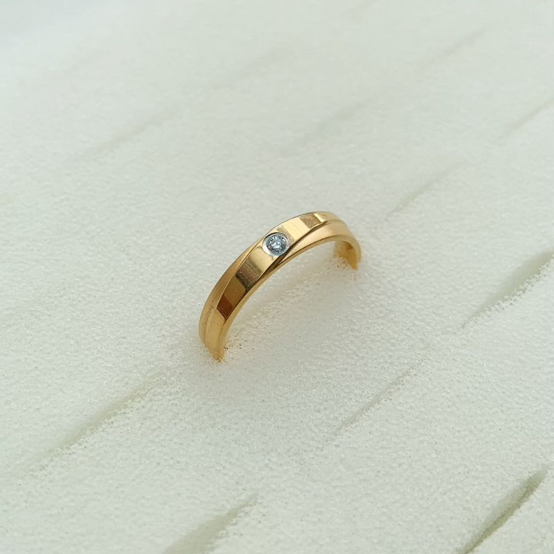 CINCIN TITANIUM ANTI KARAT PRIA WANITA 005-Gold