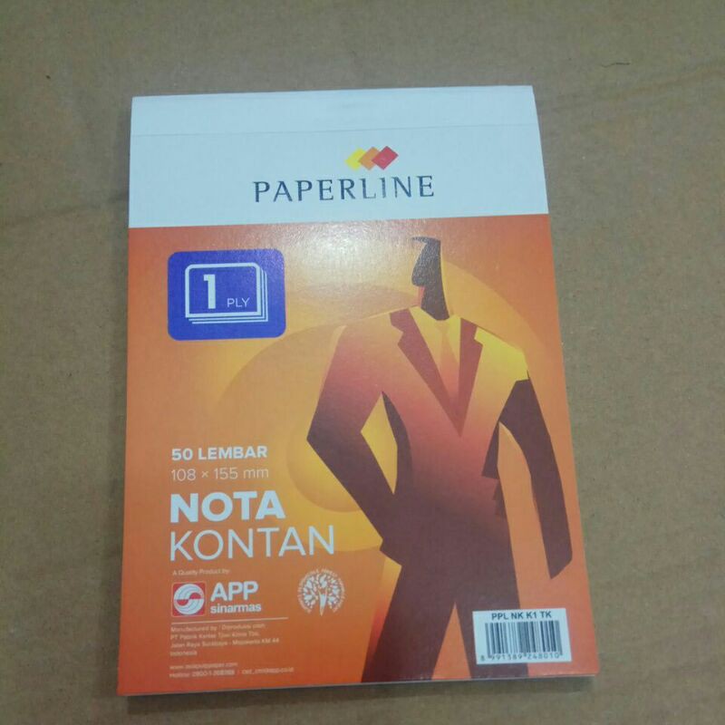 

Nota kontan paperline 1 ply 50 lembar 108 ×155 mm