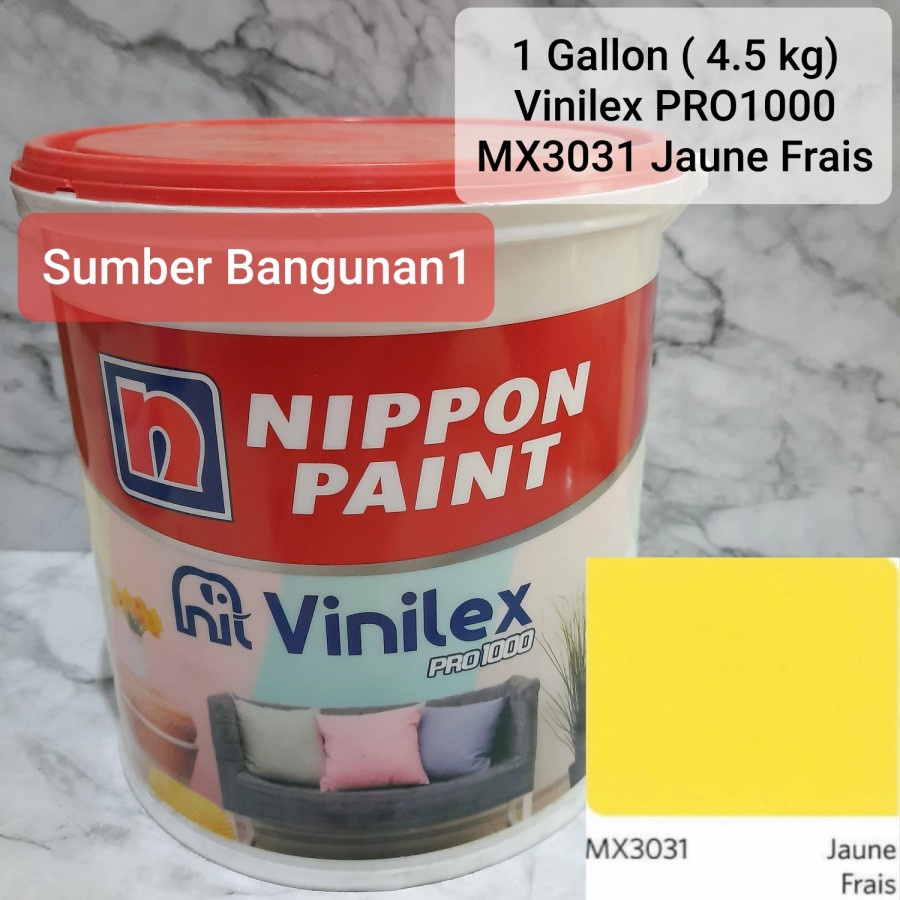 Cat Tembok Vinilex Pro MX3031 Jaune Frais kuning [Untuk Instant/Same day] interior nippon paint