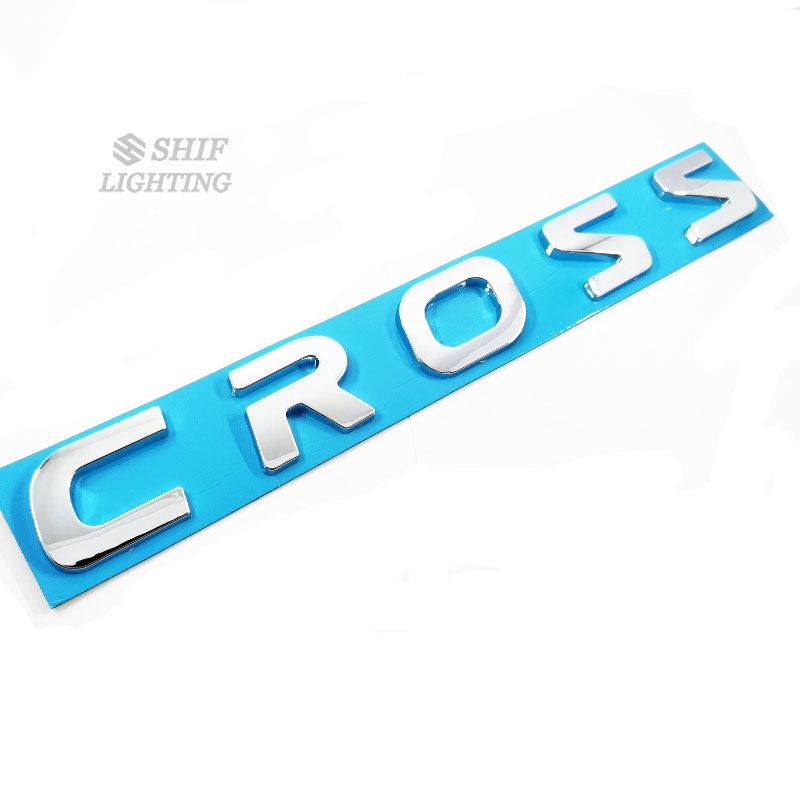 1pc Stiker Emblem / Badge Motif Salib Bahan ABS Untuk Mobil Mitsubishi Cross