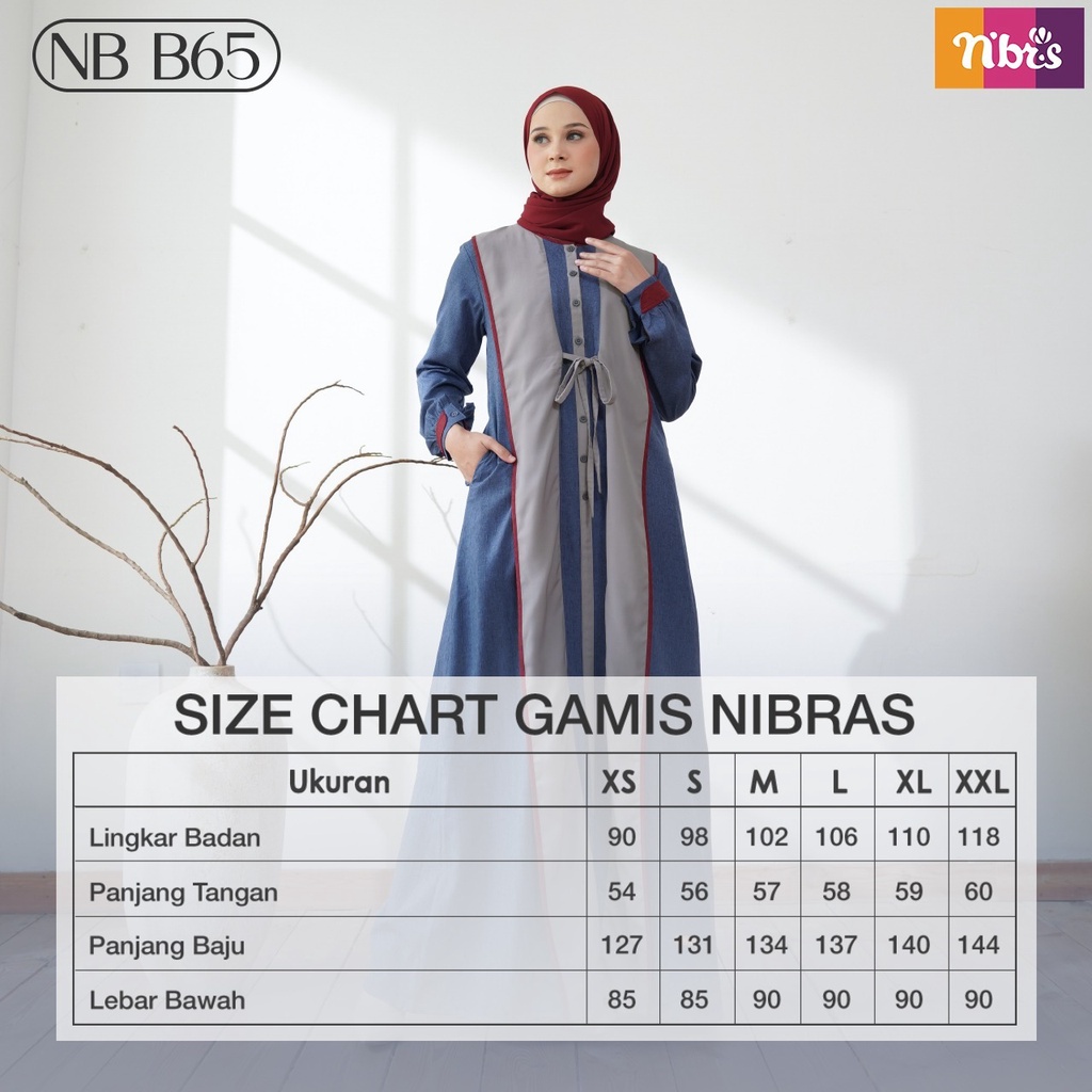 Nibras NB B65 Gamis Polos  Simple Bahan Sorento Dobby Jubah Muslim Masakini Formal OOTD