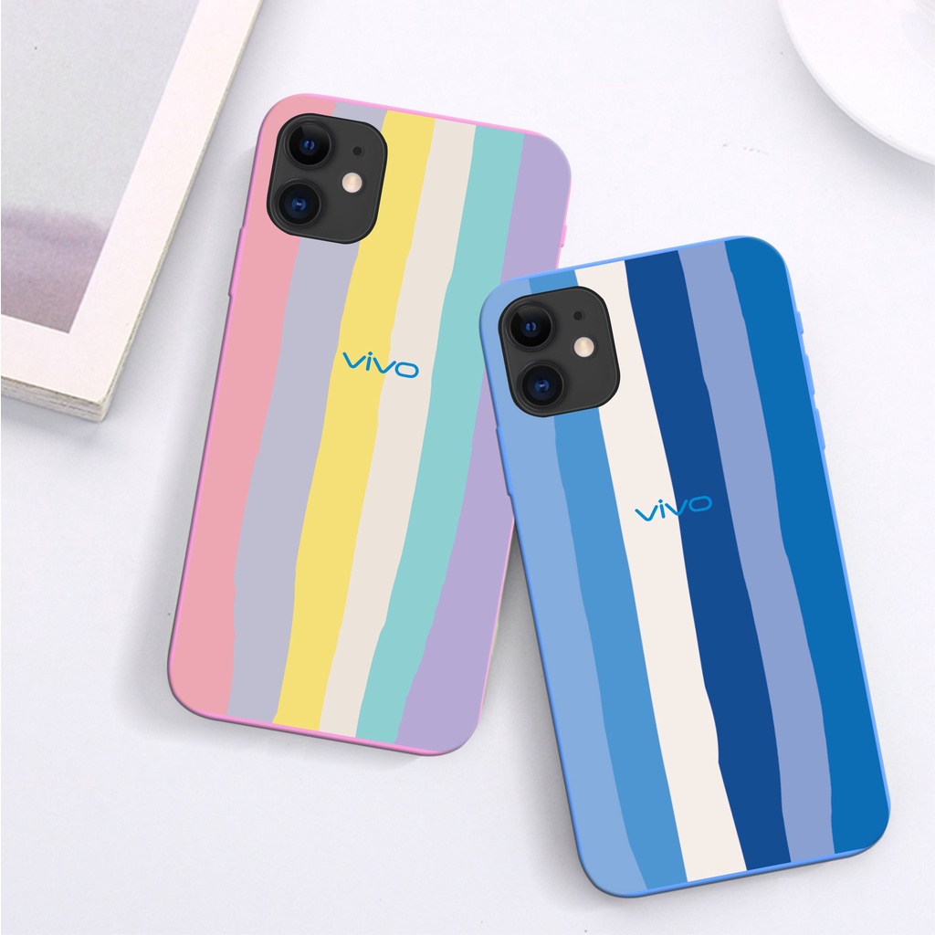 Case Vivo Y16 Y35 Y20 Y12S Y20S Y15S S1 Y30 Y50 2020 2022 Candy Rainbow