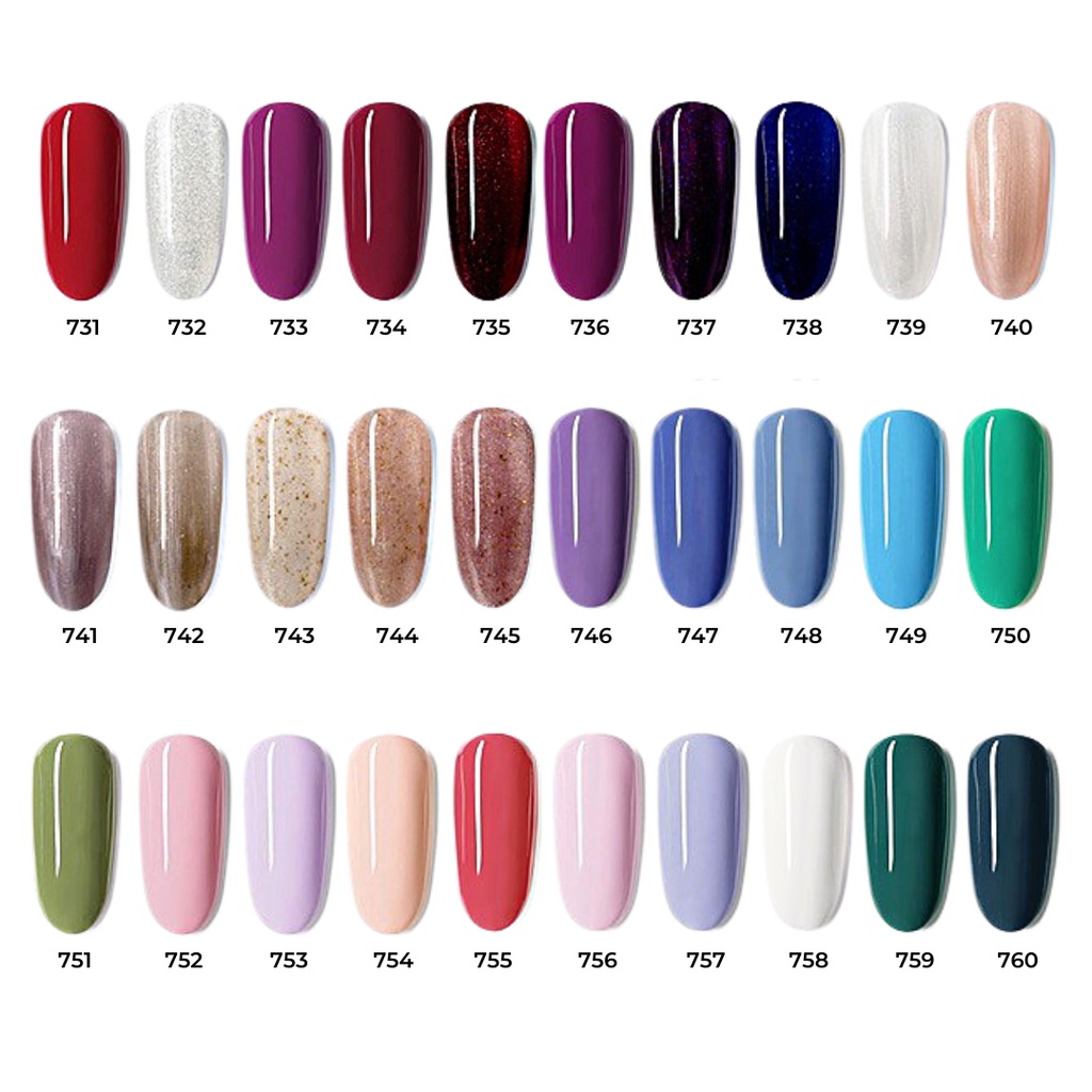 Kutek VENALISA VIP 3 Gel Polish 7,5ml UV LED / New VIP 3 Gel Nail Polish N0. 731-760