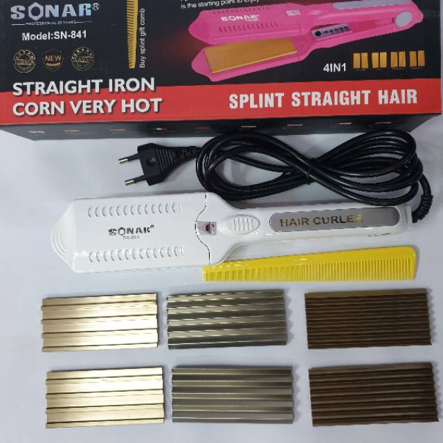 Catokan sonar catok rambut sn-841 alat rebonding  rambut ,catok rambut 3 in1 catok zigzag yang bagus