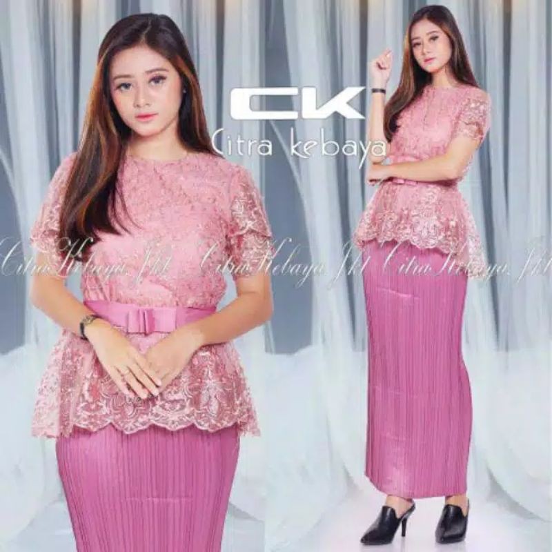 REAL PICT SETELAN KEBAYA TULLE PREMIUM/KEBAYA CITRA/KEBAYA MODERN/KEBAYA PESTA