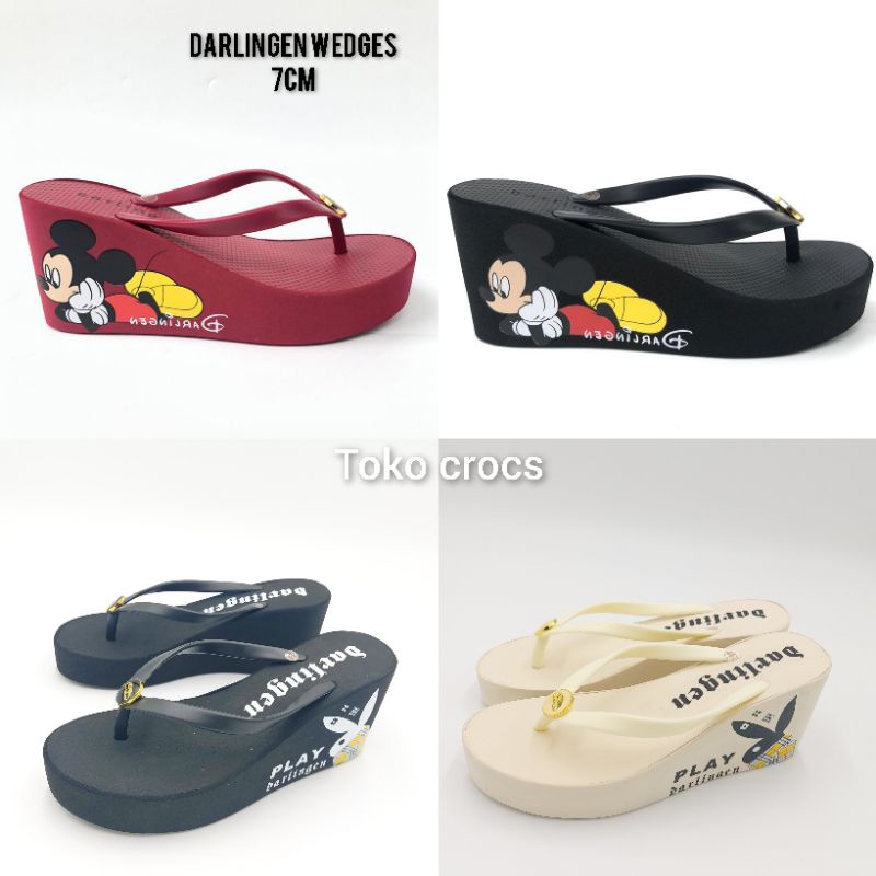 Sandal Wedges wanita / Sandal darlingen Wedges / Darlingen wedges mickey