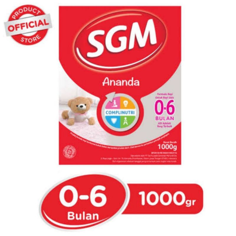 SGM 0-6 Bulan Ananda 1000g