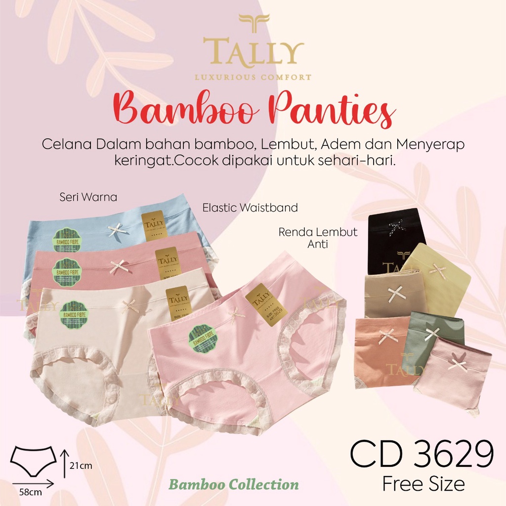 Cd Wanita Tally 3629 (Fit to L) Bamboo Fiber Renda |jtc